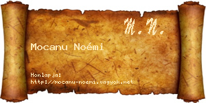 Mocanu Noémi névjegykártya